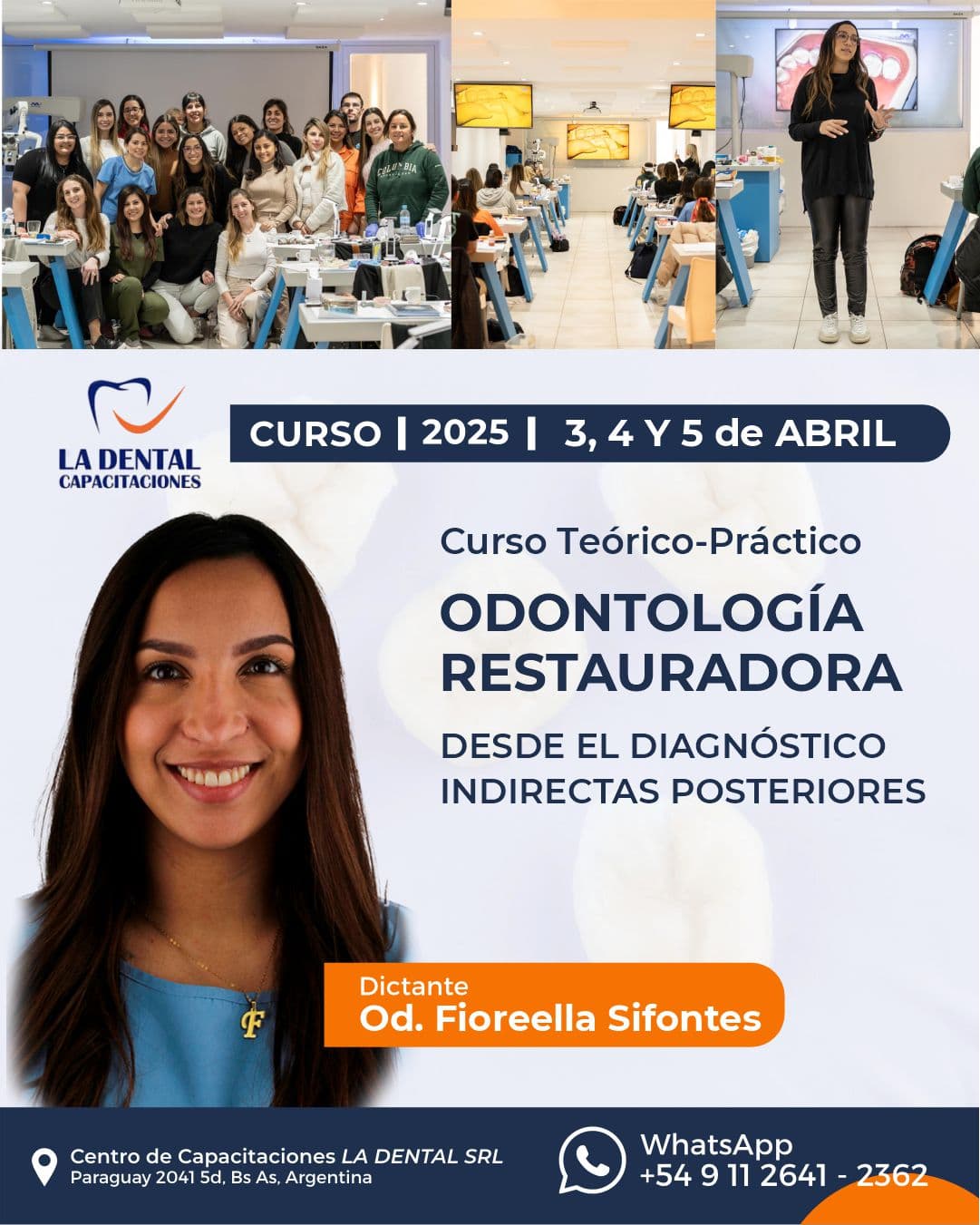 Curso ODONTOLOGÍA RESTAURADORA desde el diagnóstico INDIRECTAS POSTERIORES.